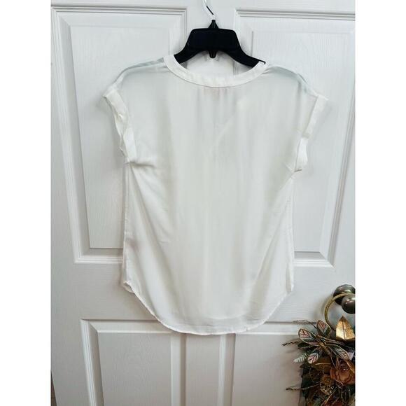 Philosophy Republic Clothing Size XS Ivory Cuffed Short Sleeve Blouse Shirt - Picture 6 of 8